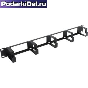 NT 21CO-HО B Кабельный органайзер 21", чёрный горизонтальный 1U, с отверстиями	