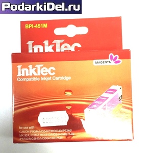 Струйный картридж Canon CLI-451M Magenta (BPI-451M), InkTec